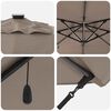 vidaXL Slunečník Taupe 286 x 285 x 270 cm Hliník