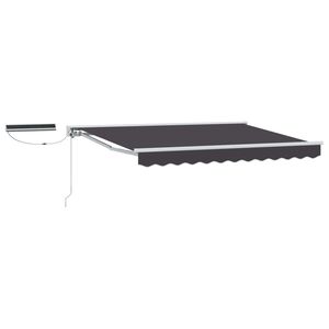 vidaXL Elektrick&aacute; Retrakčn&iacute; mark&yacute;za B&iacute;l&aacute; a antracitov&aacute; 3,5 x 2 m