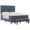 vidaXL Postel s boxspringem s čelo Tmavě &scaron;ed&aacute; 200 x 160 cm samet