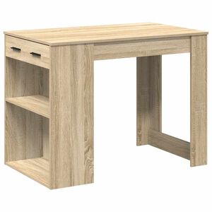 vidaXL Psac&iacute; stůl se z&aacute;suvkou a polic&iacute; dub sonoma 102x62x77,5 cm