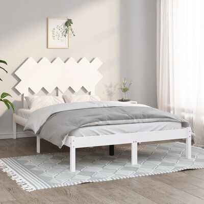 vidaXL Rám postele bílý 120 x 200 cm masivní dřevo
