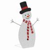 vidaXL Osvětlená rodina sněhuláků 3 pcs Teplá bílá Polyester