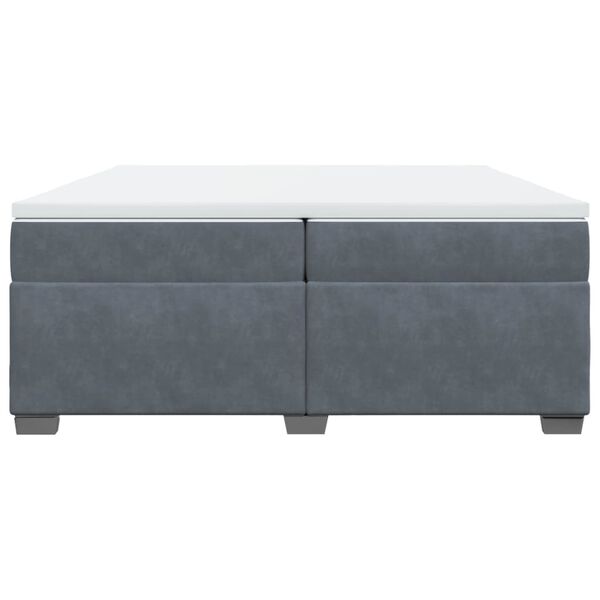 vidaXL Box spring postel s matrac&iacute; tmavě &scaron;ed&aacute; 200x200 cm samet