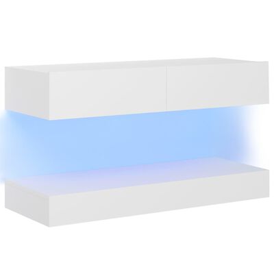 vidaXL TV skříňka s LED osvětlením bílá 90 x 35 cm