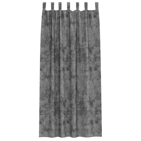 vidaXL Sametov&eacute; z&aacute;věsy se z&aacute;clonami 2 pcs &Scaron;ed&aacute; 245 x 140 cm samet