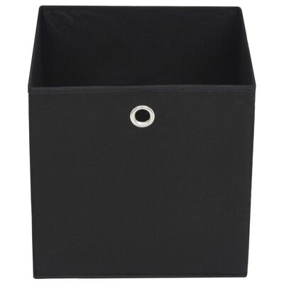 vidaXL Úložné boxy 10 ks netkaná textilie 28 x 28 x 28 cm černé