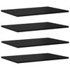 vidaXL Př&iacute;davn&eacute; police 4 ks čern&eacute; vysok&yacute; lesk 60x40x1,5 cm dřevotř&iacute;ska