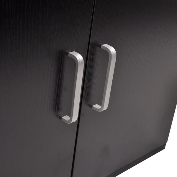 vidaXL 3dílný set koupelnového nábytku a umyvadla černý