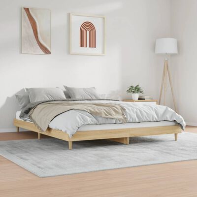 vidaXL Rám postele dub sonoma 140 x 200 cm kompozitní dřevo
