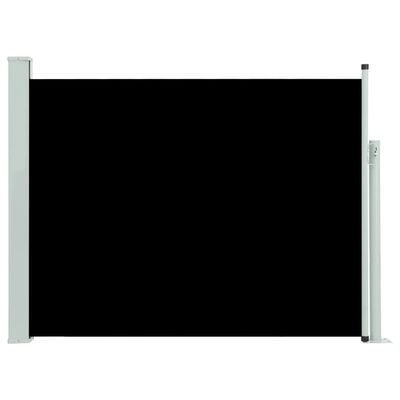 vidaXL Zatahovací boční markýza/zástěna na terasu 140 x 500 cm černá
