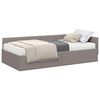 vidaXL Rohov&yacute; r&aacute;m postele s matrac&iacute; Jin&yacute; s čelo 2 pcs Taupe textil