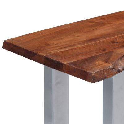 vidaXL Konzolový stolek 115 x 35 x 76 cm akáciové dřevo a železo