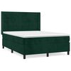 vidaXL Box spring postel s matrac&iacute; tmavě zelen&aacute; 140x200 cm samet