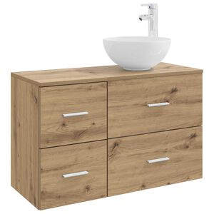 vidaXL Sada koupelnov&eacute;ho n&aacute;bytku 2 ks Dub artisan Kompozitn&iacute; dřevo