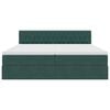 vidaXL Postel s &uacute;ložn&yacute;m prostorem s matrac&iacute; Tmavě zelen&aacute; 90 x 200 cm