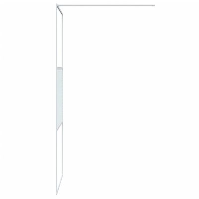 vidaXL Sprchová zástěna walk-in bílá 80 x 195 cm čiré ESG sklo