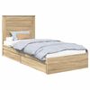vidaXL Postel s &uacute;ložn&yacute;m prostorem se z&aacute;suvkou Sonoma dub 100 x 200 cm