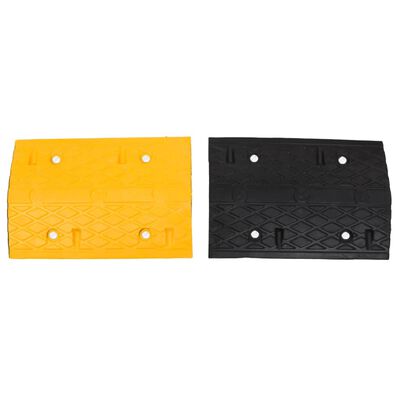 vidaXL Zpomalovací práh žlutý a černý 420 x 32,5 x 4 cm pryž