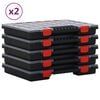 vidaXL Organiz&eacute;ry na souč&aacute;stky 10 ks 40 x 30 x 5 cm polypropylen