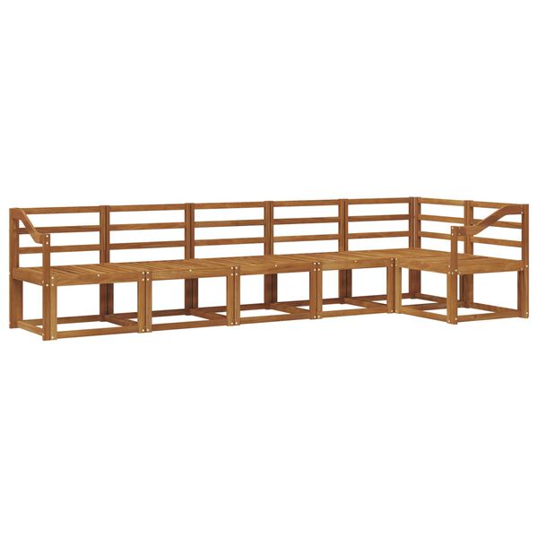 vidaXL Venkovn&iacute; pohovkov&aacute; souprava 6 pcs Př&iacute;rodn&iacute;