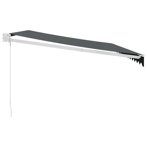 vidaXL Zatahovac&iacute; mark&yacute;za antracitov&aacute; 4,5 x 3 m textil a hlin&iacute;k