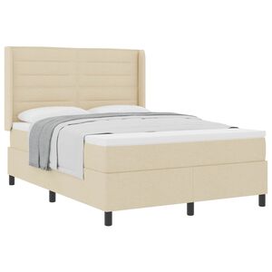 vidaXL Postel s boxspringem s pol&scaron;t&aacute;řem Kr&eacute;mov&aacute; 190 x 140 cm textil
