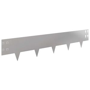 vidaXL Okraj tr&aacute;vn&iacute;ku 30 pcs 100 x 20 cm Ocel Stř&iacute;brn&aacute;