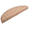vidaXL Kobercov&eacute; n&aacute;&scaron;lapy na schody 15 ks hněd&eacute; 65x21x4 cm