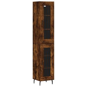 vidaXL Skř&iacute;ň highboard kouřov&yacute; dub 34,5 x 34 x 180 cm kompozitn&iacute; dřevo