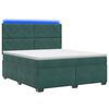 vidaXL Postel boxspring s matrac&iacute; Tmavě zelen&aacute; 140 x 190 cm Samet