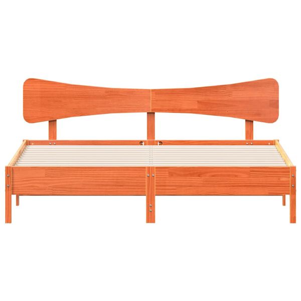 vidaXL Postel bez matrace voskově hněd&aacute; 200 x 200 cm masivn&iacute; borovice