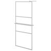 vidaXL Z&aacute;stěna do průchoz&iacute; sprchy s polic&iacute; chrom 90x195 cm ESG/hlin&iacute;k