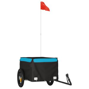 vidaXL Voz&iacute;k za kolo čern&yacute; a modr&yacute; 30 kg železo
