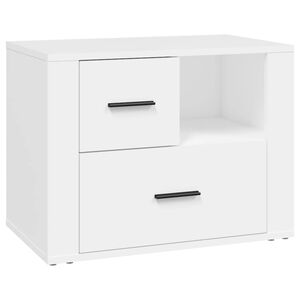 vidaXL Nočn&iacute; stolek b&iacute;l&yacute; 60x36x45 cm kompozitn&iacute; dřevo