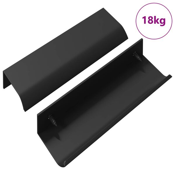 vidaXL Rukojeť 725 pcs Čern&aacute; 120 x 39.6 x 17 mm Hlin&iacute;k