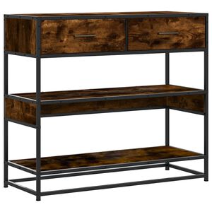 vidaXL Konzolov&yacute; stolek kouřov&yacute; dub 90x35x80 cm kompozitn&iacute; dřevo