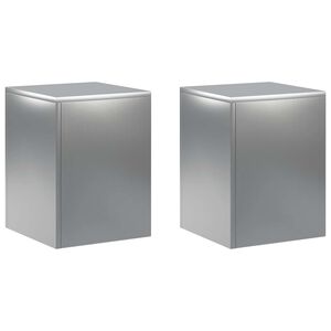 vidaXL Stojan na rostliny 2 pcs Stř&iacute;brn&aacute; 30 x 30 x 40 cm Nerezov&aacute; ocel