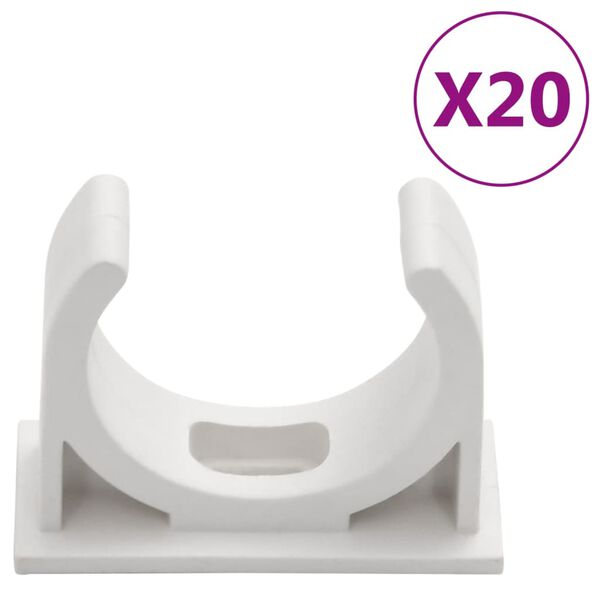 vidaXL Kabelov&eacute; li&scaron;ty s klipy &Oslash; 30 mm 10 m PVC