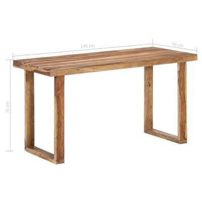 vidaXL Jídelní stůl 140 x 70 x 76 cm masivní sheeshamové dřevo
