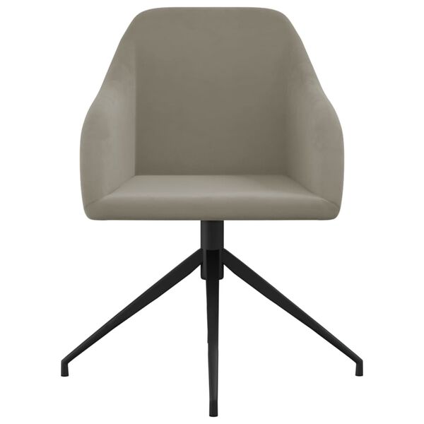 vidaXL J&iacute;deln&iacute; židle 2 ks světle &scaron;ed&eacute; samet