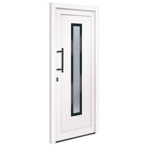 vidaXL Vchodov&eacute; dveře b&iacute;l&eacute; 88 x 200 cm PVC