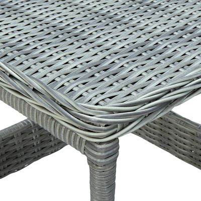 vidaXL Zahradní stůl světle šedý 45 x 45 x 46,5 cm polyratan