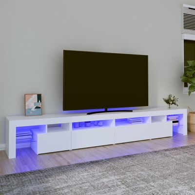 vidaXL TV skříňka s LED osvětlením bílá 260x36,5x40 cm