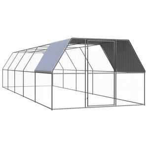 vidaXL Venkovn&iacute; klec pro kuřata 3 x 10 x 2 m pozinkovan&aacute; ocel