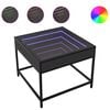 vidaXL Konferenčn&iacute; stolek s Infinity LED čern&yacute; 50 x 50 x 41 cm