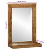 vidaXL Koupelnov&eacute; zrcadlo Hněd&aacute; 50 x 22 x 70 cm Masivn&iacute; ak&aacute;tov&eacute; dřevo