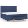 vidaXL Box spring postel s matrac&iacute; modr&aacute; 160x200 cm textil