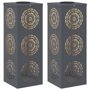 vidaXL Sol&aacute;rn&iacute; LED Cestovn&iacute; Světlo 2 ks Tepl&aacute; b&iacute;l&aacute; 18 x 18 x 50 cm