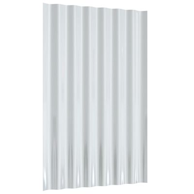 vidaXL Střešní panely 12 ks práškově lakovaná ocel šedé 60 x 36 cm