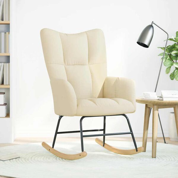 vidaXL Houpac&iacute; křeslo kr&eacute;mov&eacute; textil